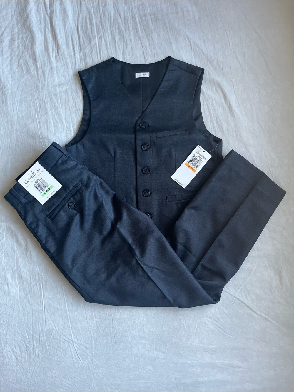 navy kids vest & pants set